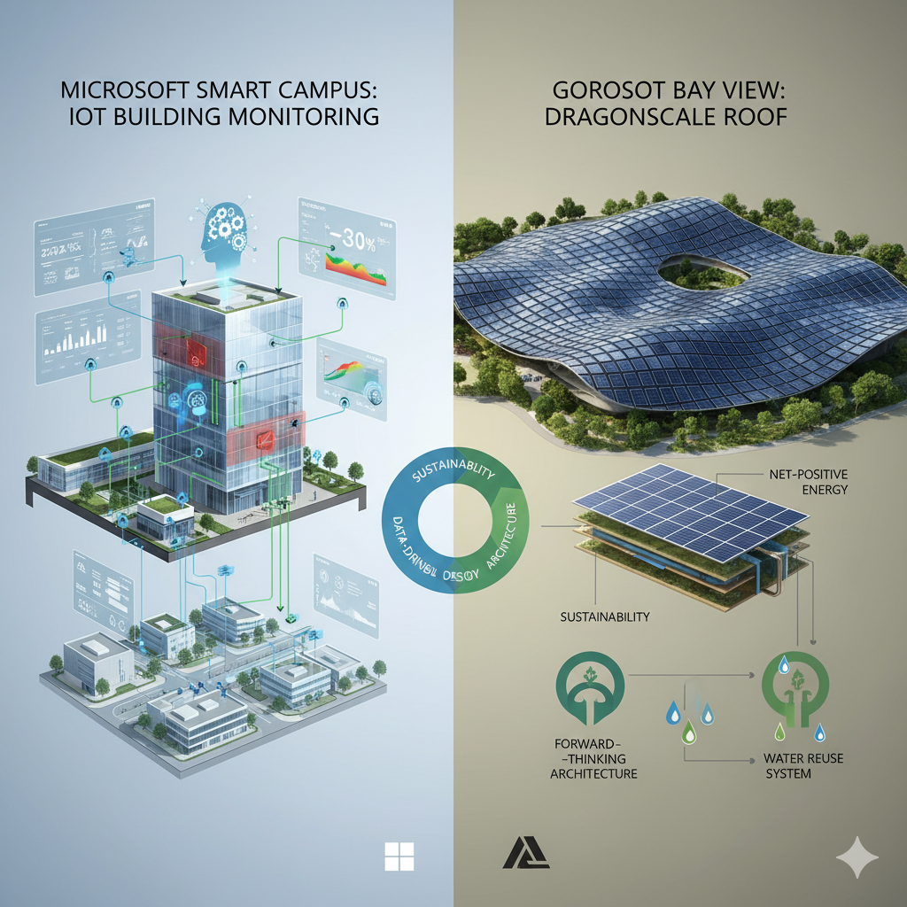 Google Bay View Dragonscale 太陽能屋頂設計 &times; Microsoft Smart Campus 智慧感測系統